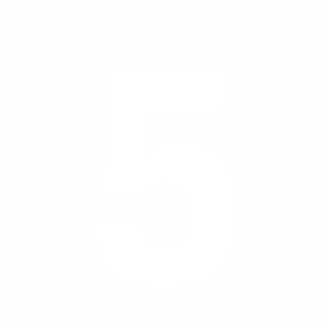 Samolepka - Číslo pět